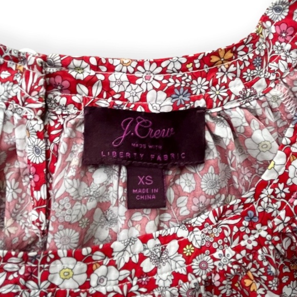 J. CREW Liberty Fabric Floral Oversized Peasant Sleeve Blouse, Size X-Small - Picture 6 of 12
